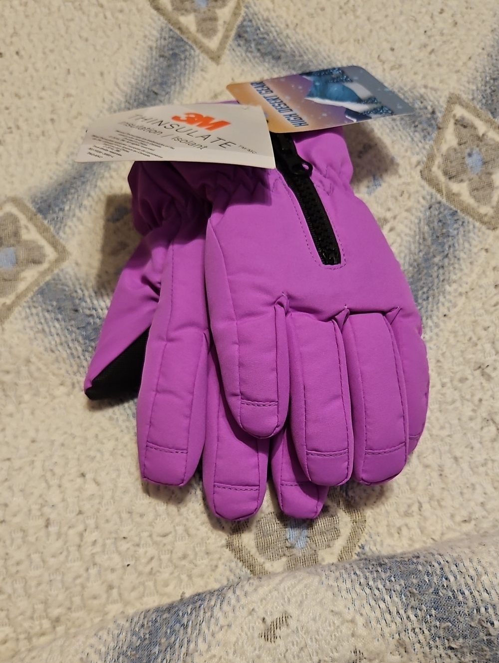 3M Thinsulate Kids Purple Insulated Winter Gloves